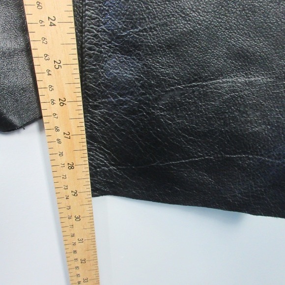 Diesel Genuine Leather Pants Womens Bootcut 26 Black Moto Low Rise Vtg Y2k 644 - Picture 15 of 16